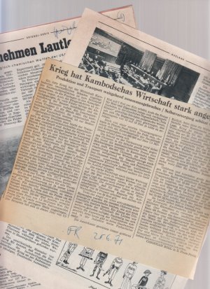 Vietnam. Privates Zeitungs- und Zeitschriften-Archiv. 2 Mappen mit themenbezogenen Zeitungsausschnitten aus dem privaten Archiv des libertinären Dokumentaristen […]