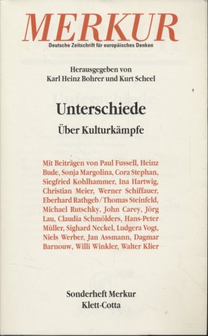 Merkur, Jg. 49, H. 9/10 = 558/559: Unterschiede - Über Kulturkämpfe.