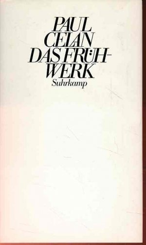 gebrauchtes Buch – Paul Celan – Das Frühwerk. Hrsg. von Barbara Wiedemann