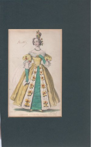 antiquarisches Buch – 3 Original-Modedrucke: London Evening Dress, April, May und Nov. 1836. [Romantik].