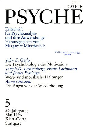 Psyche  50. Jahrgang 1996, Heft 5.