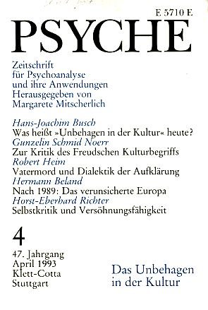 Psyche  47. Jahrgang 1993, Heft 4.