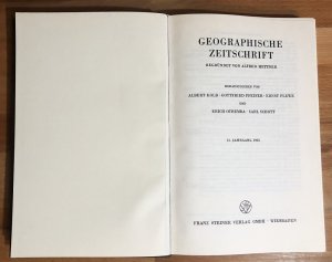 antiquarisches Buch – Hettner, Alfred – Geographische Zeitschrift 53. Jahrgang 1965