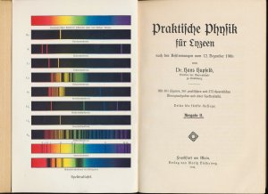 Praktische Physik für Lyzeen nach den Bestimmungen vom 12. Dezember 1908