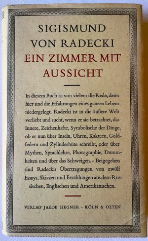 antiquarisches Buch – Sigismund Radecki – Ein Zimmer mit Aussicht : Essays, Skizzen und Übersetzungen.