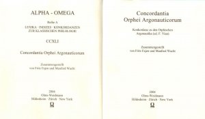 Concordantia Orphei Argonauticorum = Konkordanz zu den orphischen Argonautika (ed. F. Vian). Zusammengestellt v. Fritz Fajen u. Manfred Wacht. (= Alpha - Omega. Reihe A: Lexika, Indizes, Konkordanzen zur klassischen Philologie, Band 241).