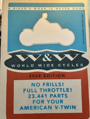 W & W World Wide Cycles 2008. (Zulieferer-Katalog für Harley Davidson-Teile) mit Preisliste (Beiheft). 28. Deutsche Ausgabe.