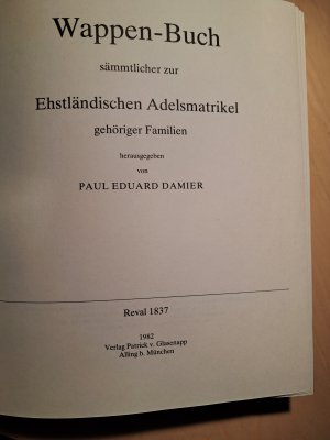 Wappen-Buch sämmtlicher Ehstländischer Adelsmatrikel