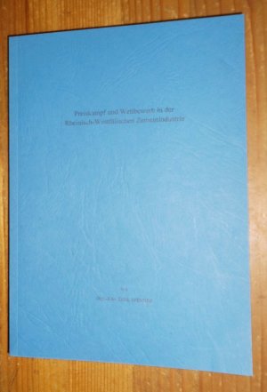 Preiskampf und Wettbewerb in der rheinisch-westfälischen Zementindustrie