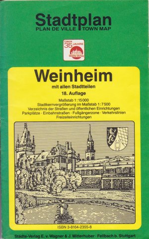 Stadtplan Weinheim mit allen Stadtteilen