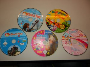 5x DVD / CD-Rom ... Pferd & Pony - girlfriends (Vollversion) + Pferd & Pony - Lass uns reiten 2 + Wendy Spielebox + Film Cool Missy Milly + playhouse Disney ... in Ersatz Metall-Box