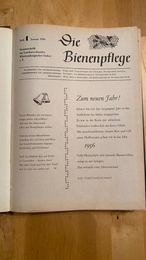 antiquarisches Buch – Monatsschrift des Landesverbandes Württembergischer Imker e – Die Bienenpflege 1956 Heft 1 - 12 - gebundene Ausgabe