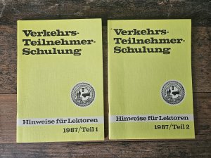 gebrauchtes Buch – Ministerium des Innern HA Verkehrspolizei – Verkehrs- Teinehmer- Schulung Hinweise für Lektoren 1987 Teil 1+2