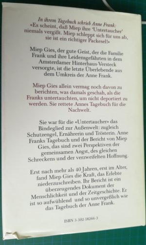 gebrauchtes Buch – Miep Gies – Meine Zeit mit Anne Frank