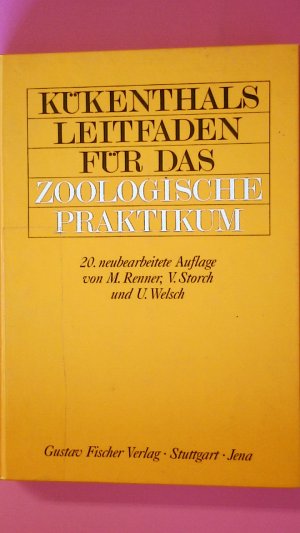 KÜKENTHALS LEITFADEN FÜR DAS ZOOLOGISCHE PRAKTIKUM.