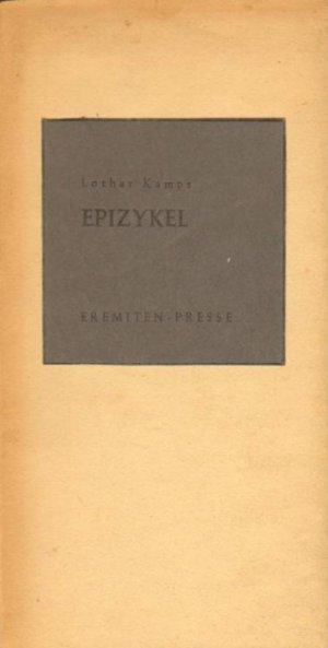 antiquarisches Buch – Lothar Kamps – Epizykel.