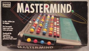 gebrauchtes Spiel – Parker 14150115: Mastermind [Denkspie]. Achtung: Nicht geeignet für Kinder unter 3 Jahren.  Attention! Ne convient pas aux enfants de moins de 3 ans.