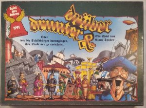 gebrauchtes Spiel – Teuber, Klaus und Franz Vohwinkel  – Drunter und drüber [Familienspiel]. Spiel des Jahres 1991. Achtung: Nicht geeignet für Kinder unter 3 Jahren.