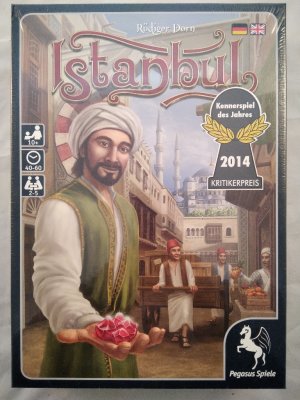 gebrauchtes Spiel – Rüdiger Dorn – Pegasus Spiele 55115G - Istanbul [Brettspiel]. Kennerspiel des Jahres 2014, Achtung: Nicht geeignet für Kinder unter 3 Jahren.