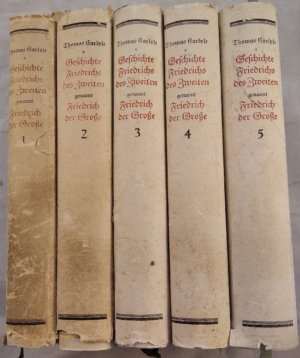 Geschichte Friedrichs des Zweiten, Konvolut von 6 Bänden [5 Bücher]. Band 6 fehlt.
