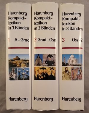 gebrauchtes Buch – Bodo Harenberg – Harenberg Kompaktlexikon in 3 Bänden.