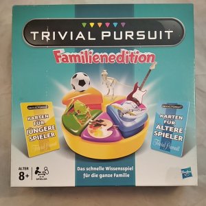 gebrauchtes Spiel – Hasbro 73013398: Trivial Pursuit Familien Edition [Wissensspiel]. Achtung: Nicht geeignet für Kinder unter 3 Jahren.