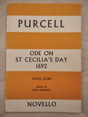 gebrauchtes Buch – Purcell – Ode on St. Cecilia's Day 1692.