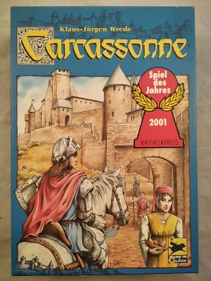 gebrauchtes Spiel – Klaus-Jürgen Wrede – Schmidt Spiele 48125: Carcassonne [Taktikspiel]. Spiel des Jahres 2001. Achtung: Nicht geeignet für Kinder unter 3 Jahren.