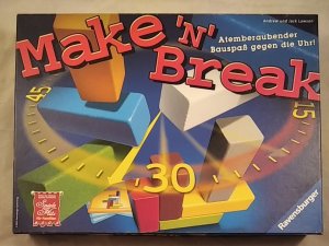 Ravensburger 263431: Make 'n' Break - Atemberaubender Bauspaß gegen die Uhr! [Familienspiel]. Preis Spiele Hits für Familien 2004. Achtung: Nicht geeignet für Kinder unter 3 Jahren.