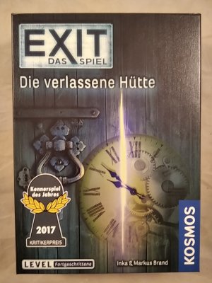 gebrauchtes Spiel – Brand, Inka und Markus Brand – EXIT Das Spiel - Die verlassene Hütte, Level: Fortgeschrittene [Escape-Room-Spiel] Achtung: Nicht geeignet für Kinder unter 3 Jahren.