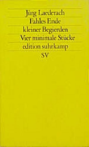 gebrauchtes Buch – Jürg Laederach – Fahles Ende kleiner Begierden