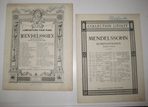 Compositions pour Piano de Mendelssohn, revues et doigtées par Louis Köhler. No. 13: Six Préludes et Fugues. Op.35. [Collection Litolff No. 902, No. 13 […]