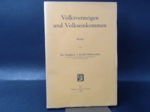 Volksvermögen und Volkseinkommen. Kritik.