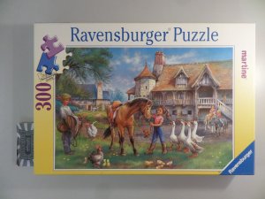 gebrauchtes Spiel – Die Reitstunde [300 Teile Puzzle]. Ravensburger 13016 - ACHTUNG! FÜR KINDER UNTER 3 JAHREN NICHT GEEIGNET!