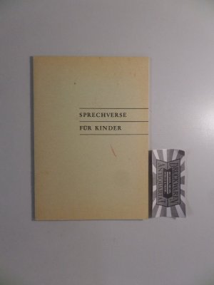 gebrauchtes Buch – Sprechverse für Kinder.