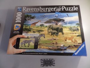 gebrauchtes Spiel – Ravensburger 19305: Tiere Afrikas [1000 Teile Augmented Reality Puzzle]. Nur für Iphone und Ipad2.