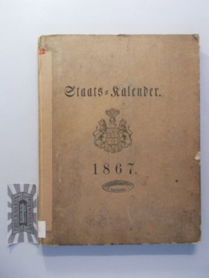 Hamburgischer Staats-Kalender auf das Schaltjahr 1867. Amtliche Ausgabe.