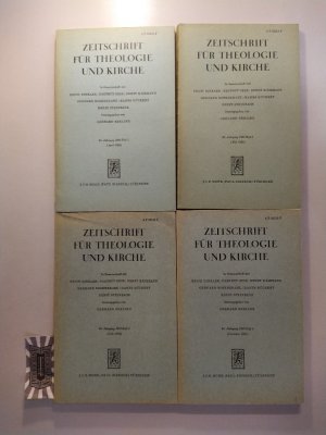 Zeitschrift für Theologie und Kirche. 65. Jahrgang 1968 Heft 1-4 [4 Hefte].