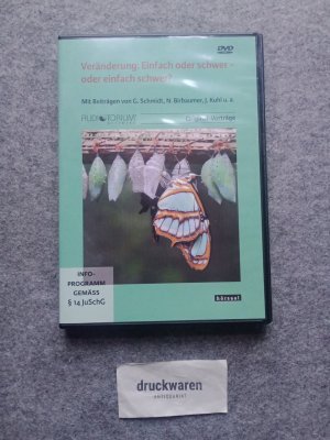 gebrauchter Film – Schmidt, Gunther, Niels Birbaumer Sonja Radatz u – Veränderung: Einfach oder schwer - oder einfach schwer? (DVD).