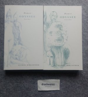 gebrauchtes Buch – Homer – Odyssee Erster und zweiter Band. Mit Ill. von Peter Nagengast / Aufbau-Bibliothek.