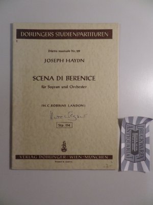 Scena di Berenice. Für Sopran und Orchester. Doblingers Studienpartituren, Diletto Musicale, Nr. 129.