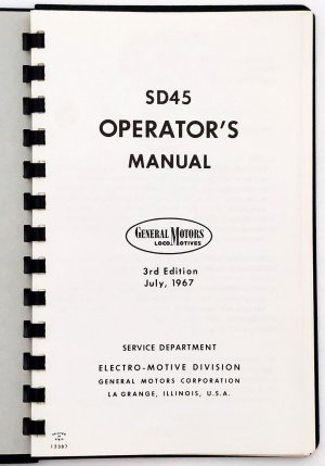 antiquarisches Buch – General Motors Corporation – SD45 Operator's Manual (General Motors Locomotives)