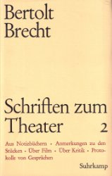 Schriften zum Theater, 2: 1918-1933