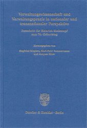 gebrauchtes Buch – Verwaltungswissenschaft und Verwaltungspraxis in nationaler und transnationaler Perspektive