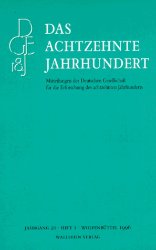 Das Achtzehnte Jahrhundert. Jahrgang 20, Heft 1