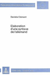 Elaboration d'une syntaxe de l'allemand