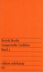 gebrauchtes Buch – Bertolt Brecht – Gesammelte Gedichte. Band 3