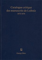 Catalogue critique des manuscrits de Leibniz