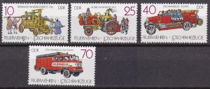 DDR : MiNr. 3101 bis 3104 ** ( Feuerwehren: Löschfahrzeuge )