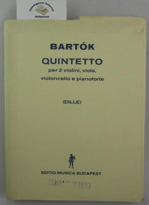 Quintetto per 2 violini, viola, violoncello e pianoforte. A cura di Denijs Dille PN Z. 6338 (1970)